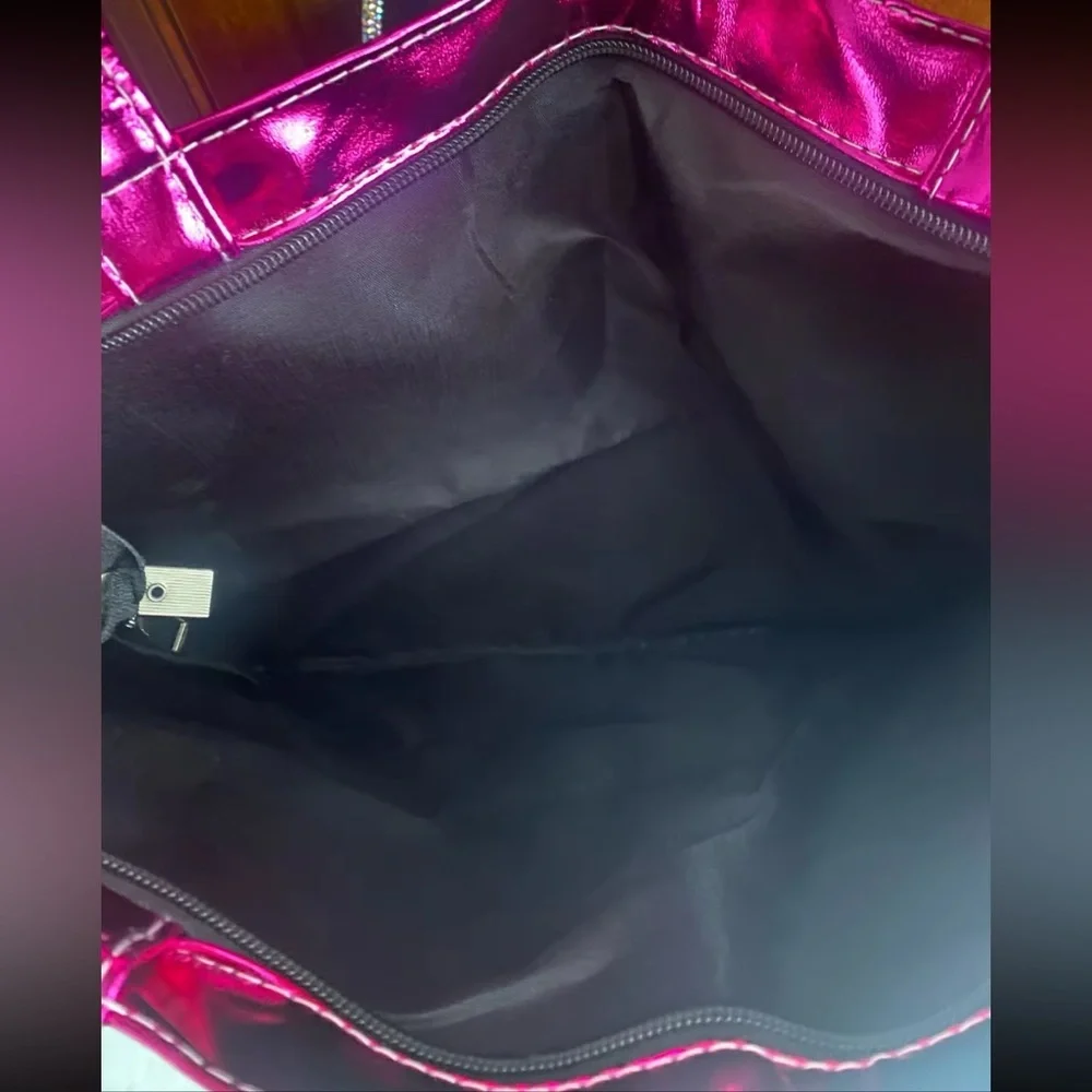 Metallic/ Shiny Shoulder Bag/ Shopping Tote  | Green/Rose Red/ Gold | NEW!💚💓💛